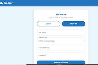activity tracker wep page