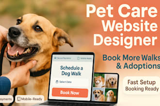 design dog walking website pet care website pet