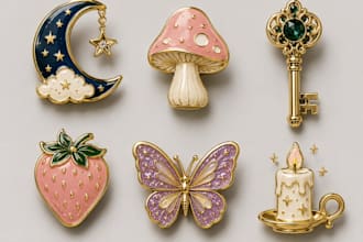 create enamel pin artwork with fast delivery in 24h