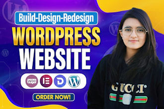 create wordpress website design, redesign, or elementor