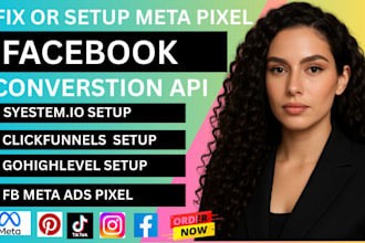 setup systeme io, clickfunnels, gohighlevel facebook meta ads pixels integration