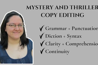 copyedit your mystery and thriller novel