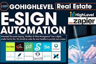 setup gohighlevel real estate automation ghl document esign integration workflow
