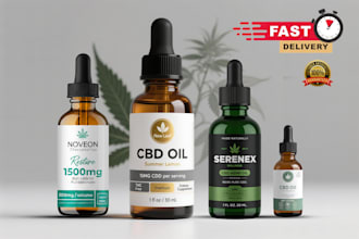 design eye catching custom cbd packaging and label