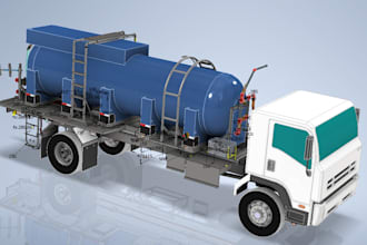 design industrial 3d models of tanks and metal structures