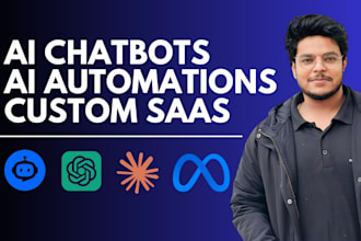 develop custom ai chatbots, automations, saas apps with gpt, apis and langchain