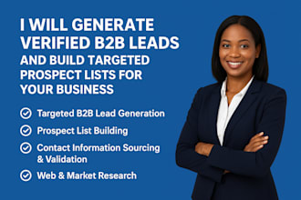 provide targeted b2b agencies, web research, and prospect list build