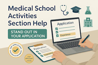 edit your med school resume, activities, or sop with expert insight