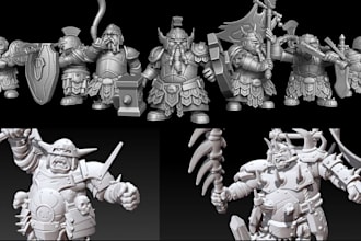 develop 3d vinyl, sculpt for resin printing, anime sd action figure, bjd,fan art