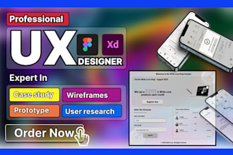 provide full service UI UX design, UX research, case study for your portfolio