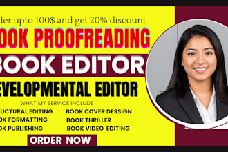 developmental edit fiction memoir book, self help, journal book nonfiction edit