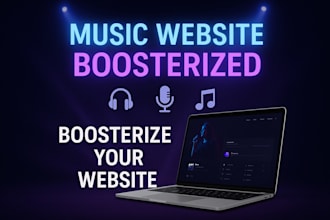 design and boosterize a professional music website that rank