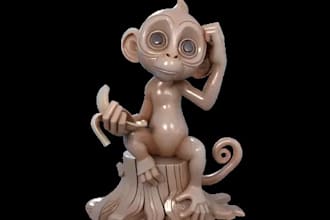 design vinyl toy prototype,cute cartoon figurine, retro style toys, kids toy stl
