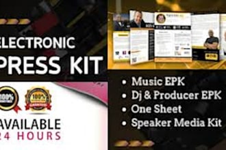 design an electronic press kit epk for musicians and artists