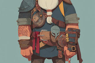 draw 2d game character illustration