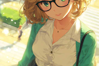 draw you an anime art style characters