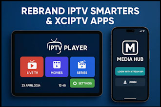 rebrand iptv smarters and xciptv apps with custom logo and setup