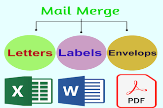 mail merge your list into letters, labels or envelopes