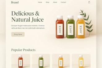 build a shopify online store for your organic juice, food, or beverage business