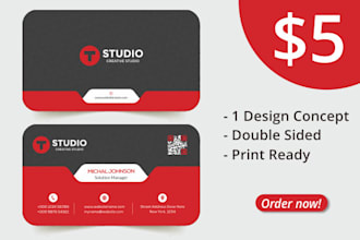 design business namecard unlimited revision