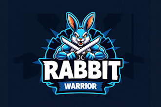 design realistic samurai rabbit logo in high definition