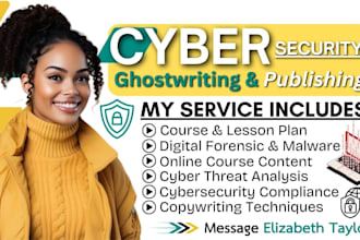 do cybersecurity online course iot digital forensic ransomware ebook ghostwriter