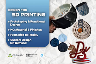 design and create 3d printing models or laser cutting files