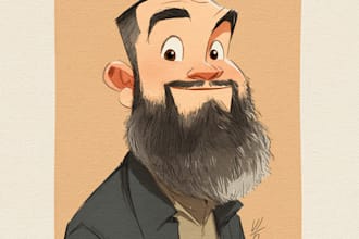make cartoon caricature, avatar