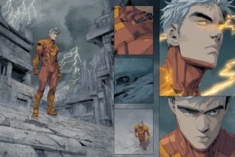 deign superhero comic page