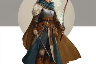 make unique dnd character and dnd character art no ai