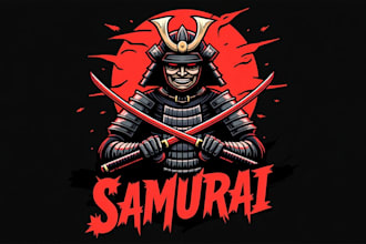 design high quality warrior samurai logo with express delivery