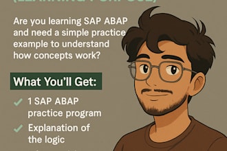 provide 1 sap abap practice program with explanation