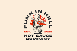design best hot sauce sufficiently funky logo