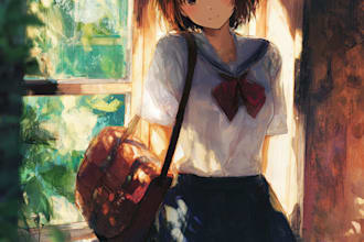 create an anime character illustration