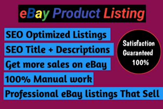 create professional SEO optimized ebay listings that sell