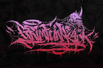 create textured logo for death, black, deathcore, metalcore, hardcore metal band