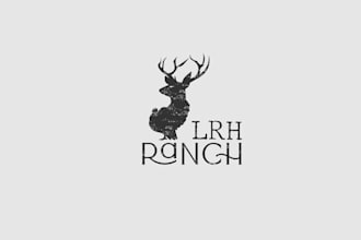 design professional excellent lrh ranch logo