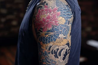 make a traditional japanese irezumi tattoo