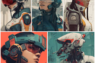 do an futuristic mecha robots