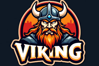 design outstanding viking head logo for you with unlimited revision
