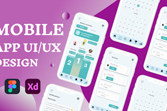 create UI design for mobile app or website ui ux design