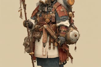 design a warhammer 40k character illustration