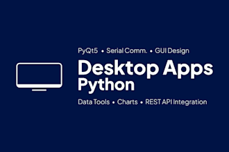 develop python pyqt5 desktop application for industrial tools and device control