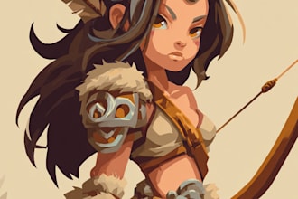 draw sketch 2d character design and concept art