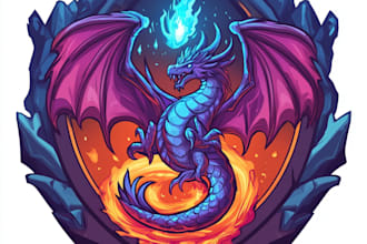 create an fantasy game logo and branding