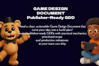 write a professional game design document gdd