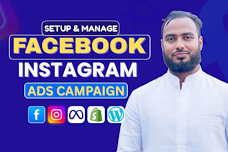 setup facebook ads campaign instagram ads fb ads meta ads marketing, advertising
