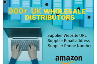 provide 900 verified wholesale suppliers list for amazon UK sellers