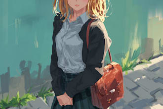 draw an anime character illustration