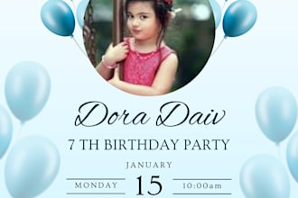 create printable and modern birthday invitation cards